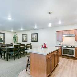 community room kitchen at Northview Apartments located in Sartell MN