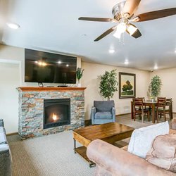 community room fireplace at Northview Apartments located in Sartell MN
