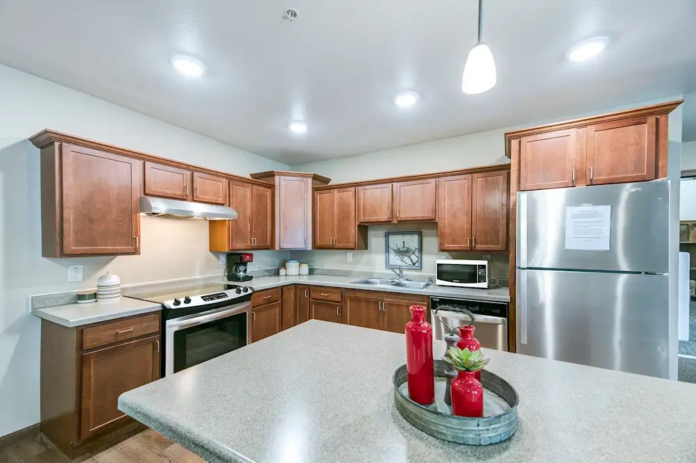 kitchen at Northview Apartments located in Sartell MN