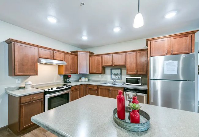 kitchen at Northview Apartments located in Sartell MN